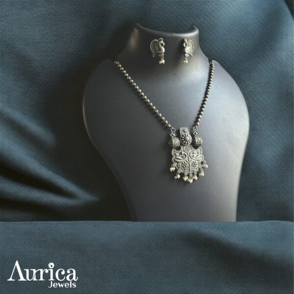 Floral Peacock Embrace Pendant